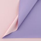 Плёнка для цветов упаковочная пудровая двухсторонняя «Лаванда + нежно-розовый», 50 мкм, 0.5 х 9 м - фото 8552535