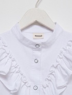 Блузка для девочки MINAKU: Cotton collection, белая, рост 122 см - Фото 10