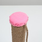 Когтеточка-столбик "Сердце", 30 х 30 х 50 см, розовая - Фото 3
