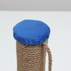 Когтеточка-столбик "Котик", 30 х 30 х 50 см, синяя - фото 9369886
