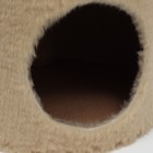 Домик для кошек с когтеточкой круглый, джут, 35 х 35 х 64 см, бежевый - Фото 7