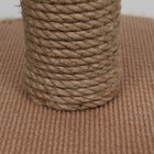 Домик для кошек с когтеточкой круглый, джут, 35×35×64 см, бежевый - Фото 8