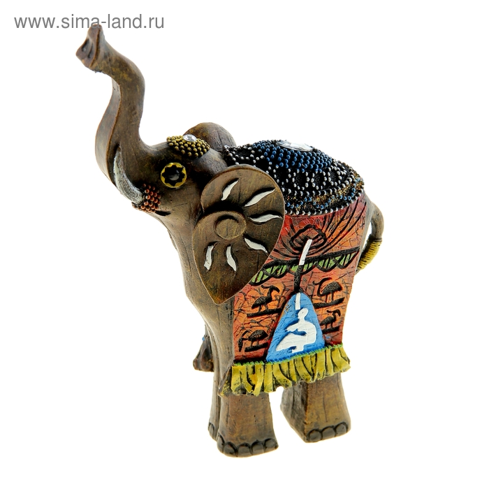 Сувенир полистоун "Этнический слон солнечный" 24,5х15х5,5 см - Фото 1