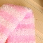Мочалка банная с ручками "Пояс" бело-розовая (45 см без ручек) Добропаровъ - Фото 2
