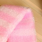 Мочалка банная с ручками "Стандарт" бело-розовая (45 см без ручек), с поролоном, Добропаровъ - фото 6805798