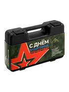 Набор инструментов в кейсе ЛОМ «23 ФЕВРАЛЯ», в подарочной упаковке, 7 предметов - Фото 7