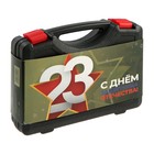 Набор инструментов в кейсе ТУНДРА «23 ФЕВРАЛЯ», в подарочной упаковке, 7 предметов - Фото 2