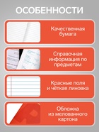 Предметная тетрадь по русскому языку Calligrata. MonoTone, 36 листов, в линейку, со справочным материалом, обложка из мелованной бумаги - Фото 2