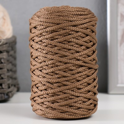 Шнур для вязания 100% полиэфир 3мм 100м/200±20гр (09-кофе)