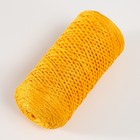 Шнур для вязания 100% полиэфир 1мм 200м/75±10гр (08-желтый) - Фото 2