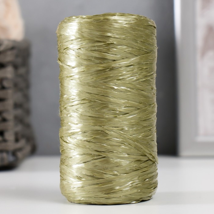 Пряжа для ручного вязания 100% полипропилен 200м/50гр. (08-оливки) - Фото 1