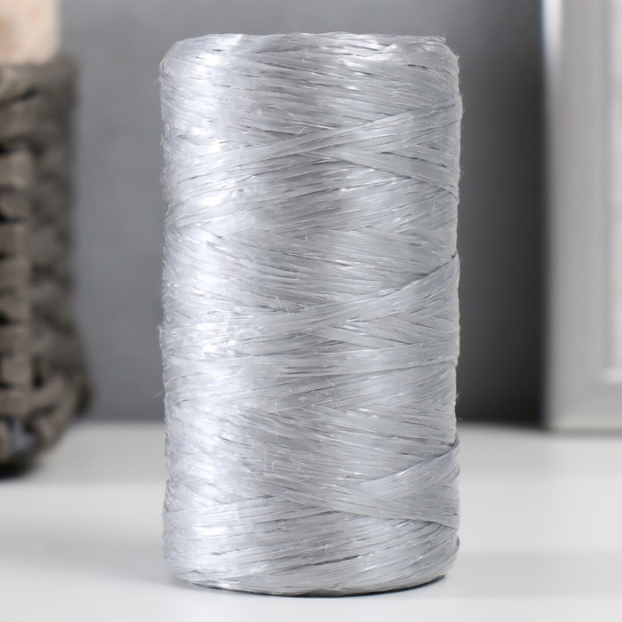 Пряжа для ручного вязания 100% полипропилен 200м/50гр. (10-серебро) - Фото 1