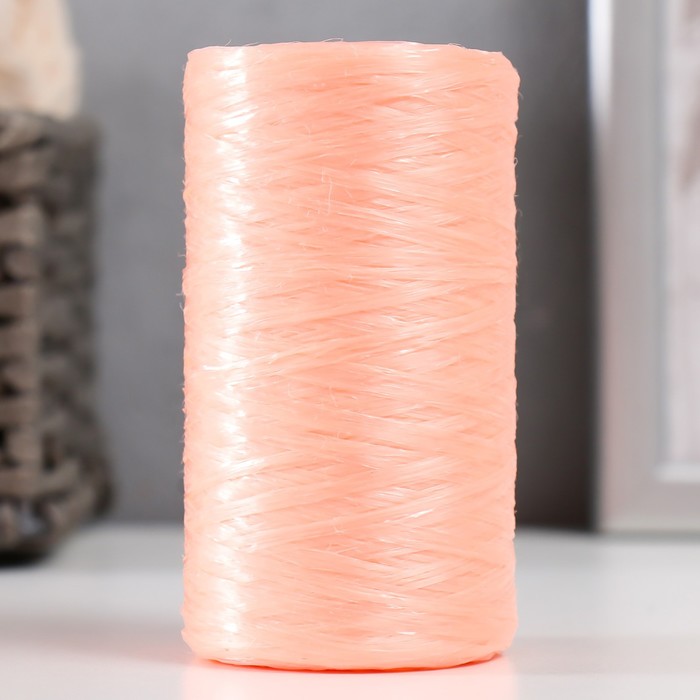 Пряжа для ручного вязания 100% полипропилен 200м/50гр. (27-оранжевый персик) - Фото 1