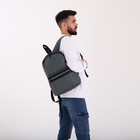 Рюкзак на молнии, «Сакси», наружный карман, цвет темно-серый - Фото 6