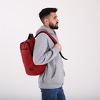 Рюкзак на молнии, наружный карман, цвет красный - Фото 8