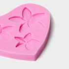 Молд Доляна «Плюмерия», силикон, 9×8×0,8 см, цвет розовый - фото 4371098