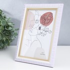 Фоторамка пластик 13х18 см "Чёрточки" белая 20,1х15,4 см - фото 24533888