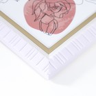 Фоторамка пластик 13х18 см "Чёрточки" белая 20,1х15,4 см - фото 24533889