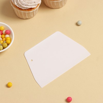 Шпатель кондитерский прямой Доляна, 13×8.8 см, белый