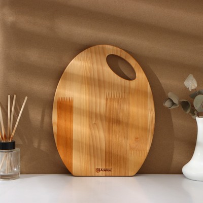 Набор деревянных разделочных досок на подставке Adelica, 3 шт: 30×24, 22,5×18, 19×15 см, пропитаны минеральным маслом, берёза