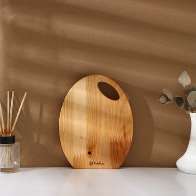 Набор деревянных разделочных досок на подставке Adelica, 3 шт: 30×24, 22,5×18, 19×15 см, пропитаны минеральным маслом, берёза