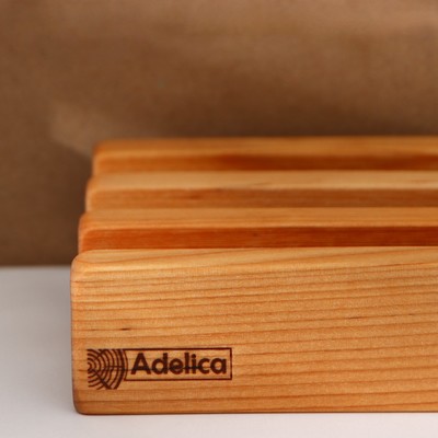 Набор деревянных разделочных досок на подставке Adelica, 3 шт.: 38×18, 30×18, 22×18 см, берёза