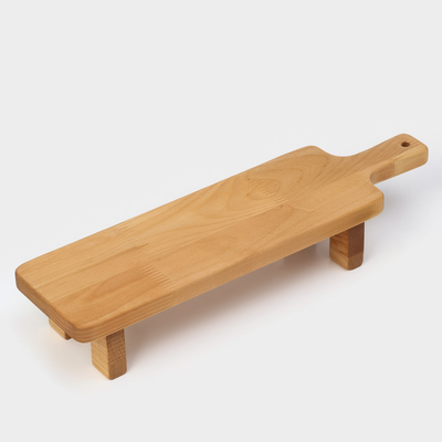 Доска для подачи с ручкой Adelica, на ножках, 38×10×6 см, дерево берёза