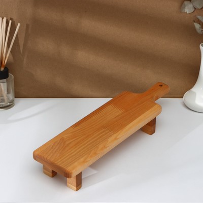 Доска для подачи с ручкой Adelica, на ножках, 38×10×6 см, дерево берёза
