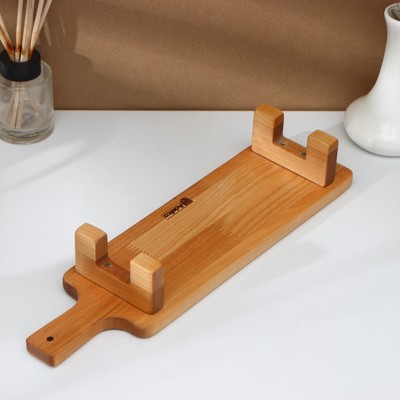 Доска для подачи с ручкой Adelica, на ножках, 38×10×6 см, дерево берёза