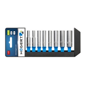 

Набор головок HOEGERT HT1A886, шестигранных, глубоких, 1/4", 50 мм, 8 штук