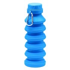 Бутылка для воды складная, 450 мл, 7 х 21.3 см, силиконовая - фото 4371213