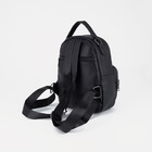 Рюкзак-мини женский из искусственной кожи на молнии, 1 карман, цвет чёрный - фото 30053032