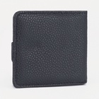 Портмоне мужское, на кнопке, два отделения, чёрное - Фото 3