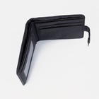 Портмоне мужское, на кнопке, два отделения, чёрное - Фото 4