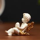 Сувенир полистоун "Ангелок с сердцем" с золотыми крыльями, МИКС, 5х3,5х5 см - Фото 6