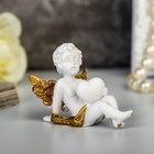 Сувенир полистоун "Ангелок с сердцем" с золотыми крыльями, МИКС, 5х3,5х5 см - Фото 7