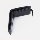 Портмоне мужское на кнопке, отдел для купюр, для карт, чёрное - Фото 4