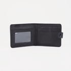 Портмоне мужское на кнопке, отдел для купюр, для карт, чёрное - Фото 3