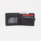 Портмоне мужское на кнопке, отдел для купюр, для карт, чёрное - Фото 2