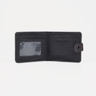 Портмоне мужское на кнопке, для купюр, для карт, для монет, цвет коричневый - Фото 3