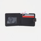 Портмоне мужское на кнопке, для купюр, для карт, для монет, цвет коричневый - Фото 2