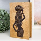 Сейф-книга дерево кожзам "Африканка с вазой с фруктами" 21х13х5 см - Фото 2