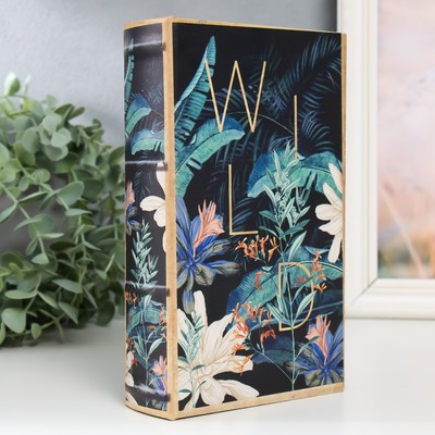 Шкатулка книга - сейф «Дикие джунгли», дерево, искусственная кожа, 21×13×5 см