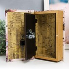 Сейф-книга дерево кожзам "Бабочки и астры" 21х13х5 см 9078985 - фото 16219040