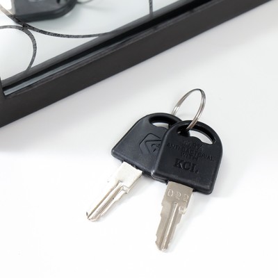 Шкатулка книга-сейф «Геометрия», дерево, искусственная кожа, зеркало 24×16×5 см