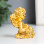 Сувенир полистоун "Ангел с сердцем" золото МИКС 4,5х4,5х5,7 см - Фото 3