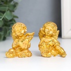 Фигурка полистоун «Ангел с сердцем», золото, 4.5×4.5×5.7 см, МИКС - Фото 3