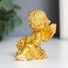Сувенир полистоун "Ангел с сердцем" золото МИКС 4,5х4,5х5,7 см - Фото 5