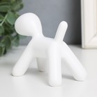 Сувенир полистоун "Собака" белый 10х7,8х5,4 см - Фото 4