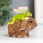 Сувенир полистоун "Пирамидка - кролик, лягуха и бабочка" 6,3х6,7х4 см - Фото 4